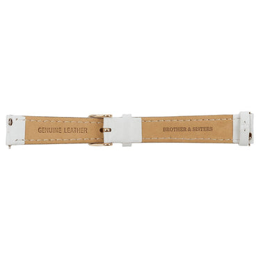 White Leather Strap & Rose Gold Buckle watch straps Brother & Sisters